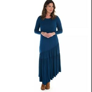 Indigo thread co. tiered ruffle midi dress 1X
